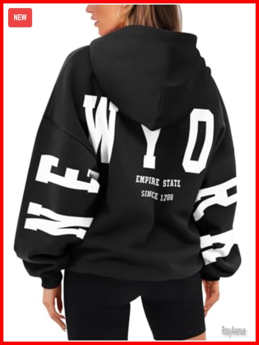 Oversized Fleece Letter Print Graphic Hoodie Pullover with Pocket